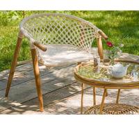 Fauteuil de jardin en macramé Rodrigues Jardiline - Écru