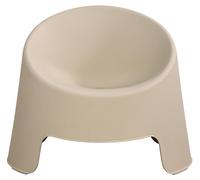 Fauteuil de jardin en résine beige BARBARA