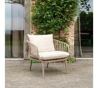 Fauteuil de jardin en résine et acier Marron MARINA