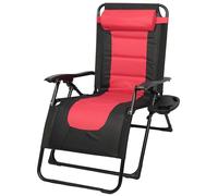 Fauteuil de jardin ergonomique avec coussin et porte-gobelet