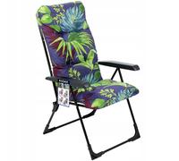 Fauteuil de jardin KADAX avec dossier réglable, chaise de relaxation violet/vert