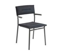 Fauteuil De Jardin Matelassé - Oron - Becomfort® - Gris Dark Grey - Lafuma Mobilier