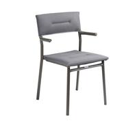 Fauteuil De Jardin Matelassé - Oron - Becomfort® - Gris Silver - Lafuma Mobilier