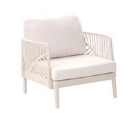 Fauteuil de Jardin Moderne Structure Synthétique avec Beige Clair Saturnia