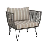 Fauteuil de jardin Mundo WxHxD 87x72x74cm/cushion striped green/beige