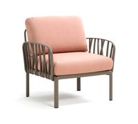 NARDI fauteuil pour l'extérieur KOMODO (Tortourelle / Rose quartz - Polypropylène fibre de verre et tissu acrylique)