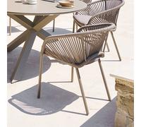 Fauteuil de jardin ORYON Café Aluminium traité époxy, Oléfine Hespéride