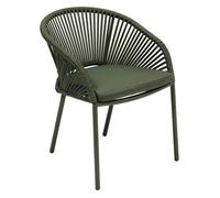 Fauteuil de jardin ORYON Vert laurier Aluminium traité époxy, Oléfine Hespéride