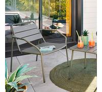 Fauteuil de jardin PHUKET Vert laurier Acier traité époxy, Traitement anti-rouille renforcé Hespéride