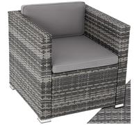 Fauteuil en rotin Lignano - gris
