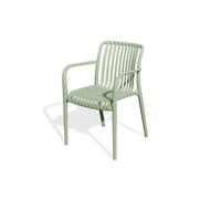 Fauteuil de jardin empilable en polypropylène - vert olive