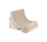 Fauteuil De Jeu Enfant - Pouf Design Lune En Teddy Biscuit TU