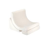 Fauteuil De Jeu Enfant - Pouf Design Lune En Teddy Cream White TU