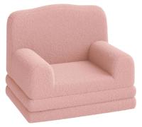 Fauteuil de lecture pour enfants, canapé convertible et canapé-lit, housse lavable, rose