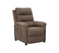 Fauteuil de Massage Inclinable Siège Inclinable Dossier et Repose-pied Réglables Meuble de Salle de Séjour Salon Intérieur Taupe Tissu 342359