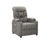 Fauteuil de Massage, Siège Inclinable avec Dossier et Repose-pied Réglables, Chaise de Salle de Séjour Salon Intérieur, Industriel, Gris Clair Tissu