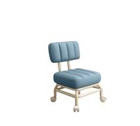 Fauteuil de pédicure avec assise basse et roulettes, repose-pieds universel, roues pivotantes, tabouret pour pédicure, fitness, maison, garage, barbier (bleu)