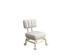 Fauteuil de pédicure avec assise basse et roulettes, repose-pieds universel, roues pivotantes, tabouret pour pédicure, fitness, maison, garage, barbier (blanc)