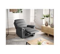Fauteuil de Relaxation 1 place en Tissu Gris LÉON - Gris clair - LOUNGITUDE