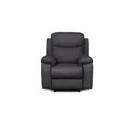 Fauteuil de relaxation électrique BONA en tissu imitation cuir - Gris foncé - L97 x 90 x 100cm - LOUNGITUDE