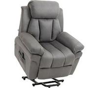HomCom Fauteuil releveur électrique inclinable avec repose-pied ajustable gris