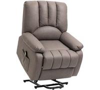 HOMCOM Fauteuil releveur électrique Relax inclinable microfibre avec repose-pied et télécommande Gris