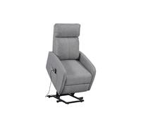 Fauteuil de relaxation éléctrique inclinable en tissu gris avec repose pieds - Longueur 64 x Largeur 93 x Hauteur 104 cm