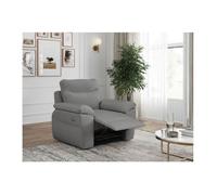 Fauteuil de relaxation électrique ROSS en tissu - Gris - L101 x P100 x H102cm - LOUNGITUDE