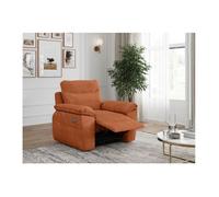 Fauteuil de relaxation électrique ROSS en velours côtelé - Terracotta - L101 x P100 x H102cm - LOUNGITUDE