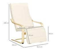 Fauteuil de relaxation Fauteuil oscillant, fauteuil de repos, fauteuil de relaxation avec repose-pieds réglable, chaise de salle à