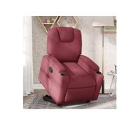 vidaXL Fauteuil de relaxation inclinable tissu bordeaux Rouge G
