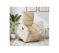 vidaXL Fauteuil inclinable Crème Tissu