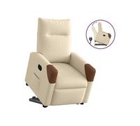 vidaXL Fauteuil inclinable en tissu crème