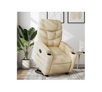 vidaXL Fauteuil inclinable - Crème