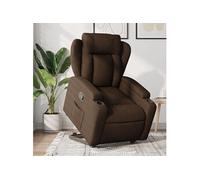 vidaXL Fauteuil inclinable Marron Tissu