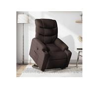 Fauteuil de relaxation inclinable tissu marron foncé