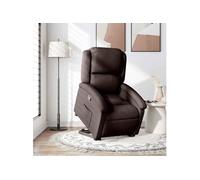 Fauteuil de relaxation inclinable tissu marron foncé