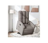 Fauteuil de relaxation inclinable tissu taupe