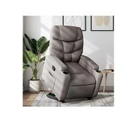 vidaXL Fauteuil de relaxation inclinable tissu taupe Gris G