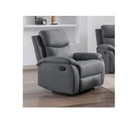Fauteuil de relaxation manuel en PU anthracite - ZOLARA
