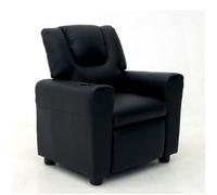 Fauteuil de relaxation manuel pour enfant 61x42x65 cm en PU noir