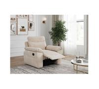 Fauteuil de relaxation manuel ROSS en velours côtelé - Beige - L101 x P100 x H102cm - LOUNGITUDE