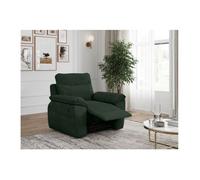 Fauteuil de relaxation manuel ROSS en velours côtelé - Vert foncé - L101 x P100 x H102cm - LOUNGITUDE