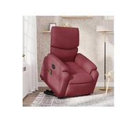 Fauteuil de relaxation, massage, inclinable électrique réglable tissu bordeaux