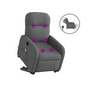 Fauteuil de relaxation, massage, inclinable électrique réglable tissu gris foncé