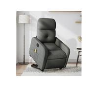 Fauteuil de relaxation, massage, inclinable électrique réglable tissu gris foncé
