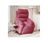 Fauteuil de relaxation, massage, inclinable électrique réglable velours bordeaux
