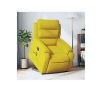 Fauteuil de relaxation, massage, inclinable électrique réglable velours jaune