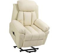 Fauteuil de Relaxation šŠlectrique Fauteuil releveur inclinable avec Repose-Pied Ajustable revšºtement synthšŠtique Crššme