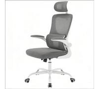 Fauteuil de réunion à dossier haut,OMOZUN fauteuil de bureau,respirant,confortable,à roulettes, solide et durable,gris gris